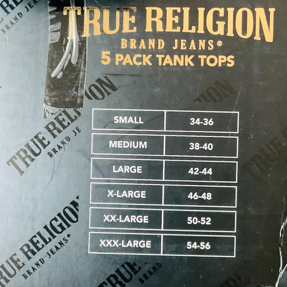 TRUE RELIGION Men's Set of 3 Tank Tops NWOT Size M 38-40 - Picture 3 of 7
